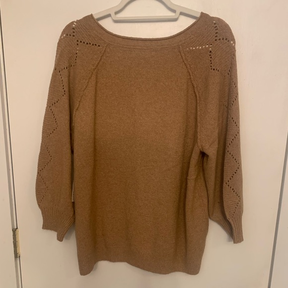 NEW OVLA by Olive & Vine Women’s 3/4 Length Sweater Color Amber - Picture 4 of 8